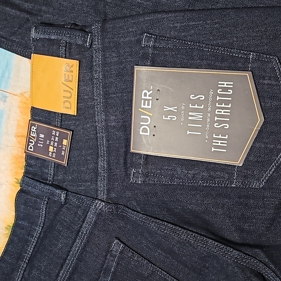 DU/ER Slim Fit Performance Denim Jeans Size 29x34 NWT - Picture 9 of 10